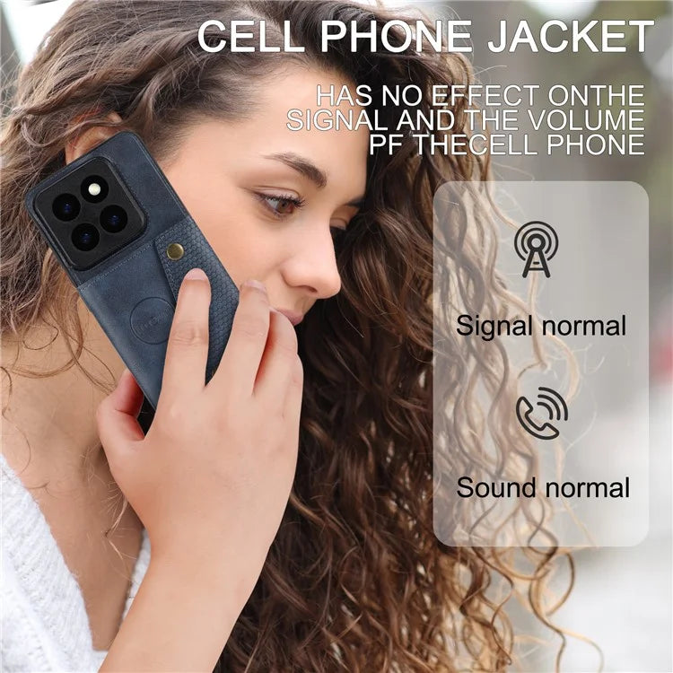 For Xiaomi 14 Pro Cover Card Holder Kickstand PU Leather+TPU Shockproof Cell Phone Case