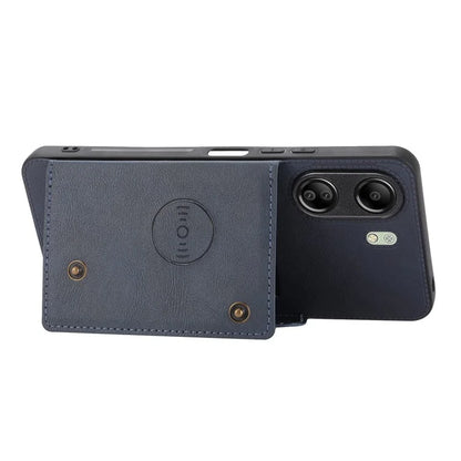 For Xiaomi Redmi 13C 4G / Poco C65 4G Kickstand Case Card Holder Leather+TPU Cover