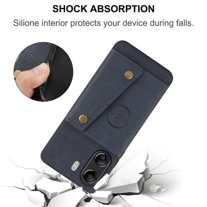 For Xiaomi Redmi 13C 4G / Poco C65 4G Kickstand Case Card Holder Leather+TPU Cover