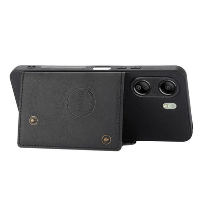 For Xiaomi Redmi 13C 4G / Poco C65 4G Kickstand Case Card Holder Leather+TPU Cover