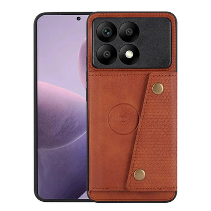 For Xiaomi Redmi K70E 5G / Poco X6 Pro 5G Phone Case with Card Holder Kickstand