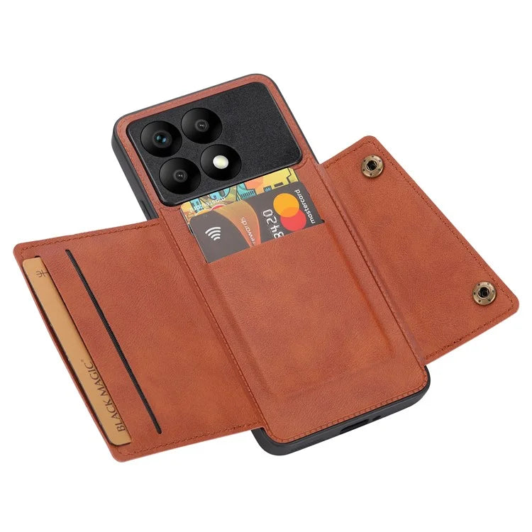 For Xiaomi Redmi K70E 5G / Poco X6 Pro 5G Phone Case with Card Holder Kickstand