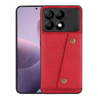 For Xiaomi Redmi K70 5G / K70 Pro 5G Case Card Slots Magnetic Car Mount Phone Cover