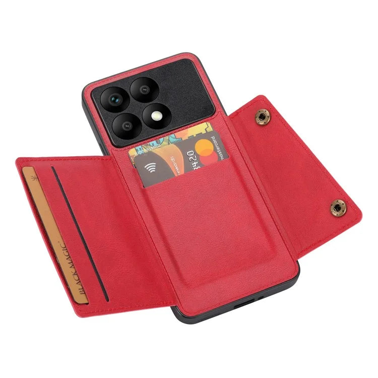 For Xiaomi Redmi K70 5G / K70 Pro 5G Case Card Slots Magnetic Car Mount Phone Cover