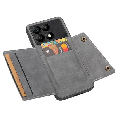 For Xiaomi Redmi K70 5G / K70 Pro 5G Case Card Slots Magnetic Car Mount Phone Cover