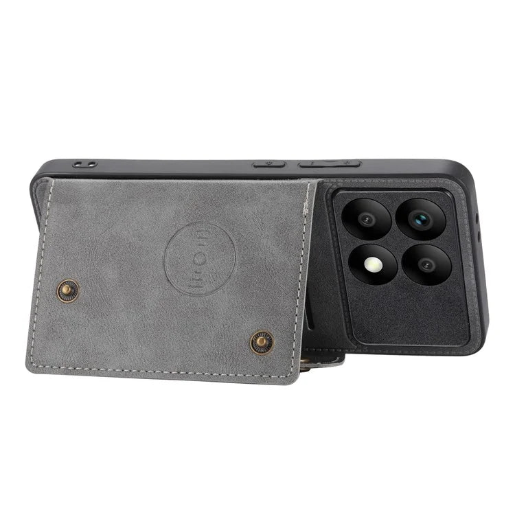For Xiaomi Redmi K70 5G / K70 Pro 5G Case Card Slots Magnetic Car Mount Phone Cover