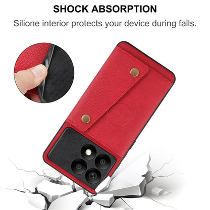 For Xiaomi Redmi K70 5G / K70 Pro 5G Case Card Slots Magnetic Car Mount Phone Cover