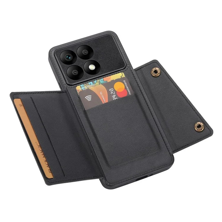 For Xiaomi Redmi K70 5G / K70 Pro 5G Case Card Slots Magnetic Car Mount Phone Cover