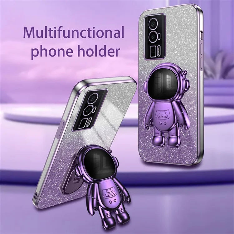 For Xiaomi Redmi K60 5G / K60 Pro 5G / Poco F5 Pro 5G Case PC+TPU Phone Cover with Astronaut Kickstand