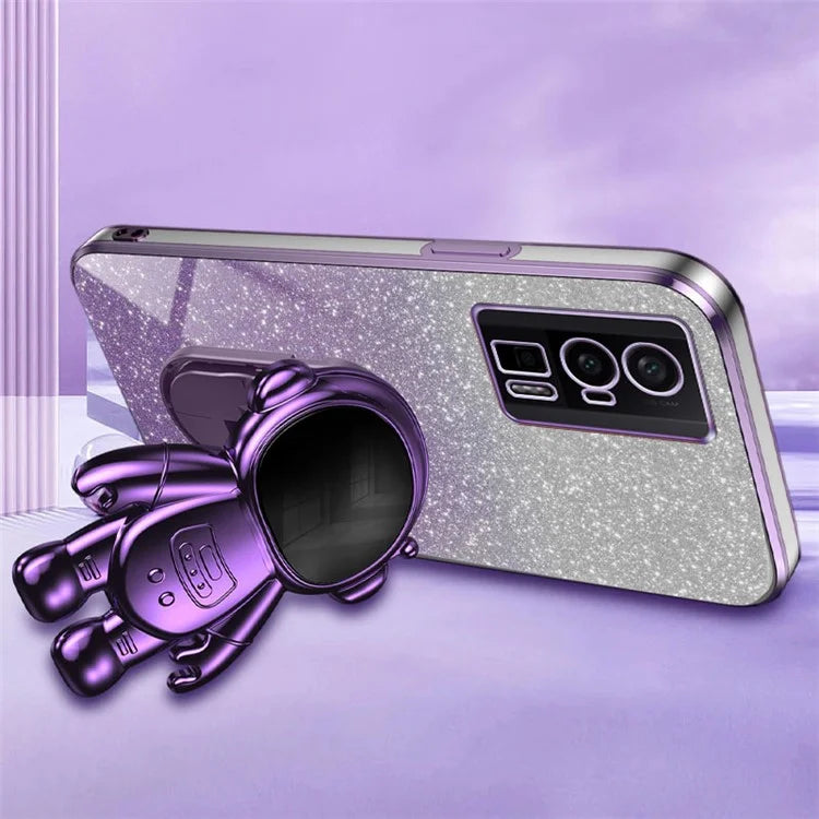For Xiaomi Redmi K60 5G / K60 Pro 5G / Poco F5 Pro 5G Case PC+TPU Phone Cover with Astronaut Kickstand