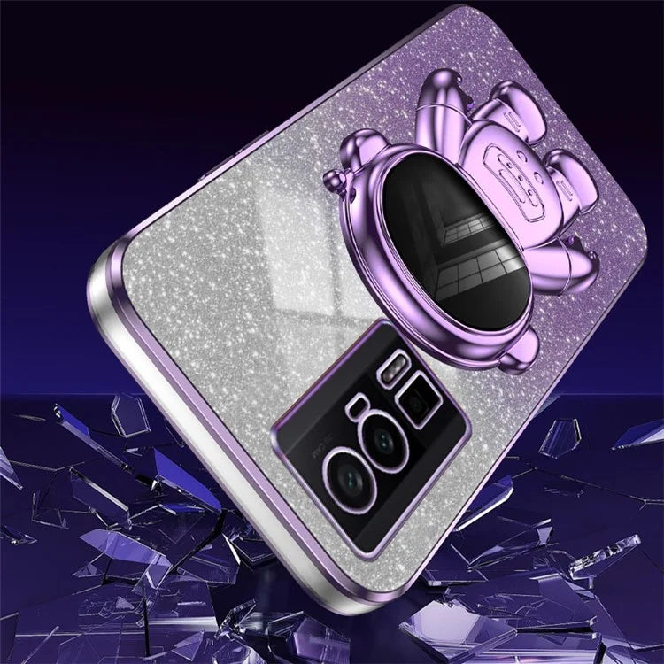 For Xiaomi Redmi K60 5G / K60 Pro 5G / Poco F5 Pro 5G Case PC+TPU Phone Cover with Astronaut Kickstand