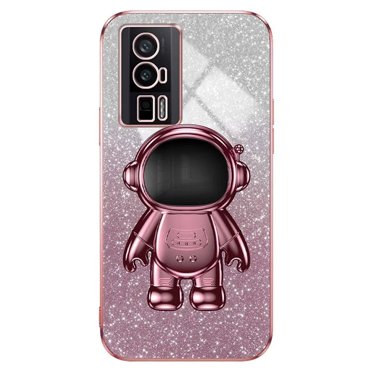 For Xiaomi Redmi K60 5G / K60 Pro 5G / Poco F5 Pro 5G Case PC+TPU Phone Cover with Astronaut Kickstand