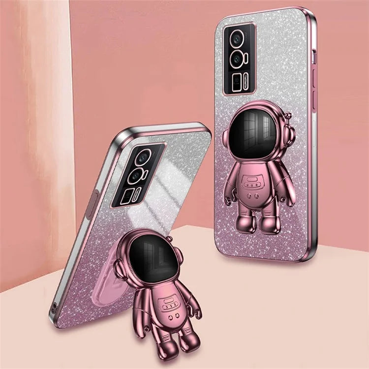 For Xiaomi Redmi K60 5G / K60 Pro 5G / Poco F5 Pro 5G Case PC+TPU Phone Cover with Astronaut Kickstand