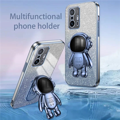 For Xiaomi 11T Pro 5G / 11T 5G Case PC+TPU Phone Cover with Astronaut Kickstand