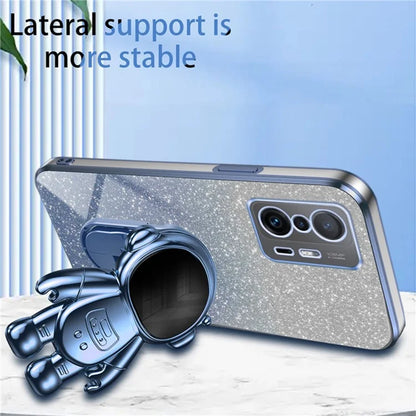For Xiaomi 11T Pro 5G / 11T 5G Case PC+TPU Phone Cover with Astronaut Kickstand