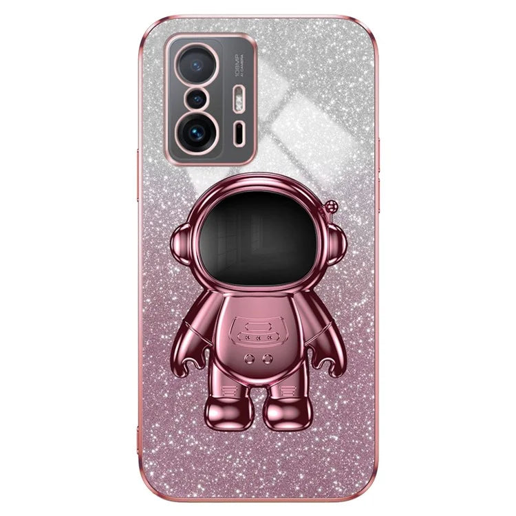 For Xiaomi 11T Pro 5G / 11T 5G Case PC+TPU Phone Cover with Astronaut Kickstand