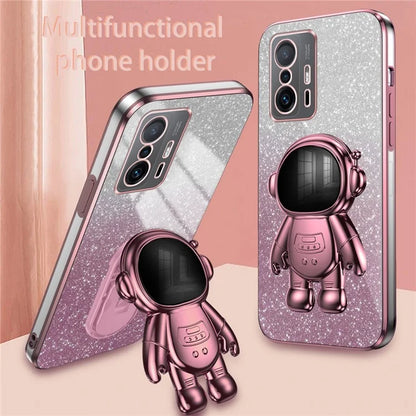 For Xiaomi 11T Pro 5G / 11T 5G Case PC+TPU Phone Cover with Astronaut Kickstand