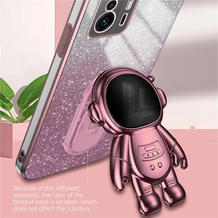 For Xiaomi 11T Pro 5G / 11T 5G Case PC+TPU Phone Cover with Astronaut Kickstand