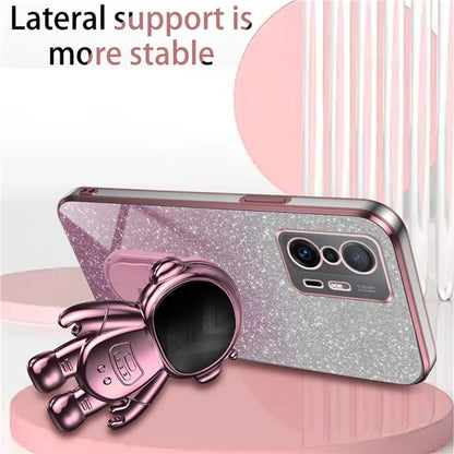 For Xiaomi 11T Pro 5G / 11T 5G Case PC+TPU Phone Cover with Astronaut Kickstand