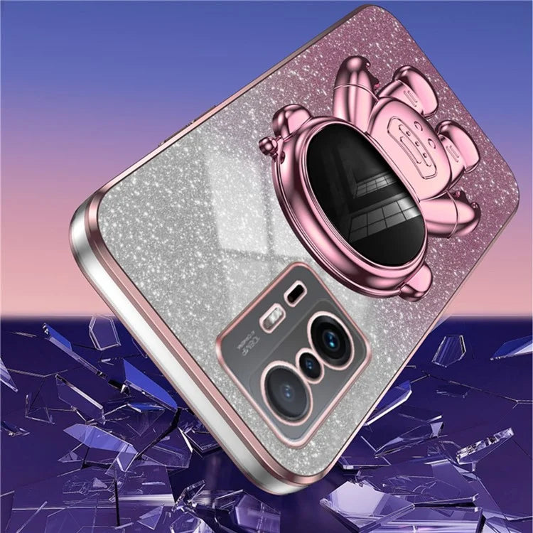 For Xiaomi 11T Pro 5G / 11T 5G Case PC+TPU Phone Cover with Astronaut Kickstand