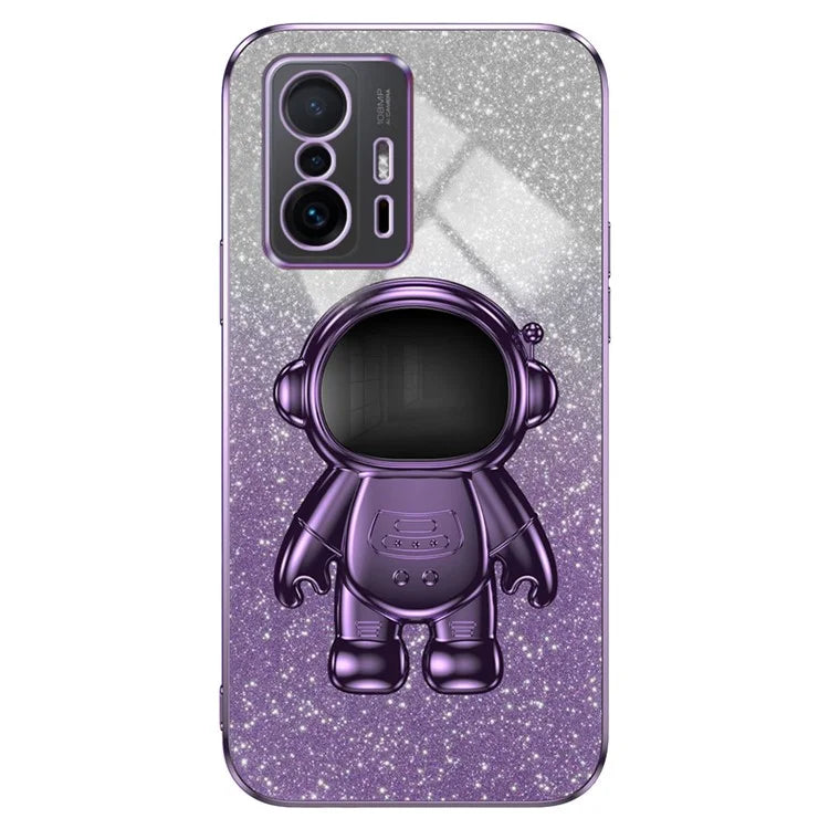 For Xiaomi 11T Pro 5G / 11T 5G Case PC+TPU Phone Cover with Astronaut Kickstand