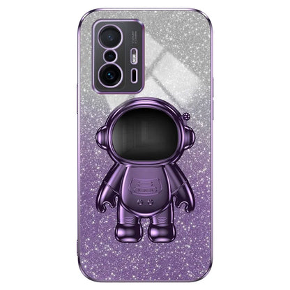 For Xiaomi 11T Pro 5G / 11T 5G Case PC+TPU Phone Cover with Astronaut Kickstand