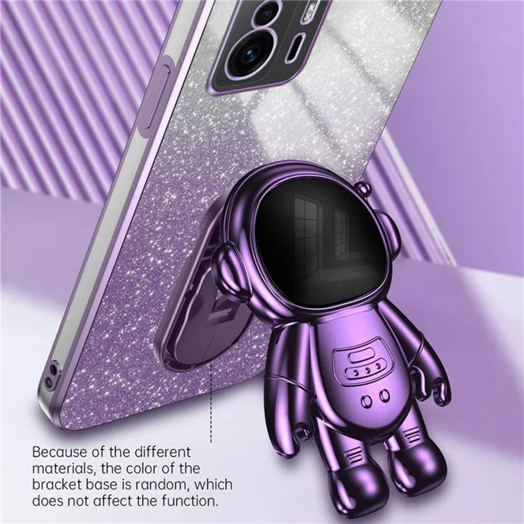 For Xiaomi 11T Pro 5G / 11T 5G Case PC+TPU Phone Cover with Astronaut Kickstand