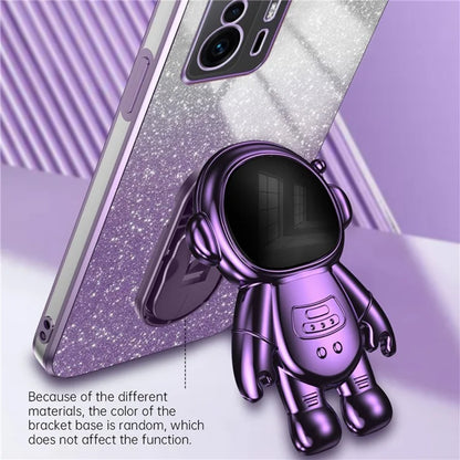For Xiaomi 11T Pro 5G / 11T 5G Case PC+TPU Phone Cover with Astronaut Kickstand