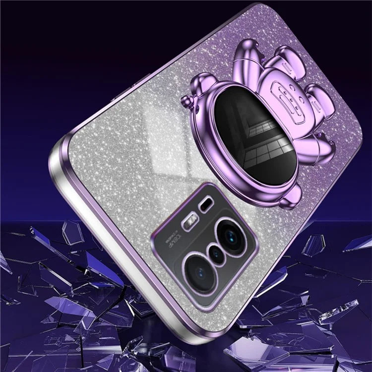 For Xiaomi 11T Pro 5G / 11T 5G Case PC+TPU Phone Cover with Astronaut Kickstand