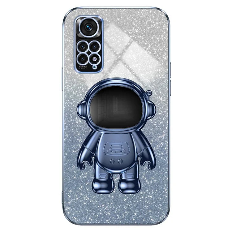 For Xiaomi Redmi Note 11S 4G / Note 11 4G (Qualcomm) Astronaut Kickstand Case PC+TPU Phone Cover