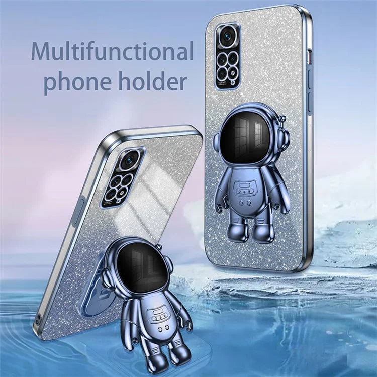 For Xiaomi Redmi Note 11S 4G / Note 11 4G (Qualcomm) Astronaut Kickstand Case PC+TPU Phone Cover