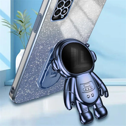 For Xiaomi Redmi Note 11S 4G / Note 11 4G (Qualcomm) Astronaut Kickstand Case PC+TPU Phone Cover