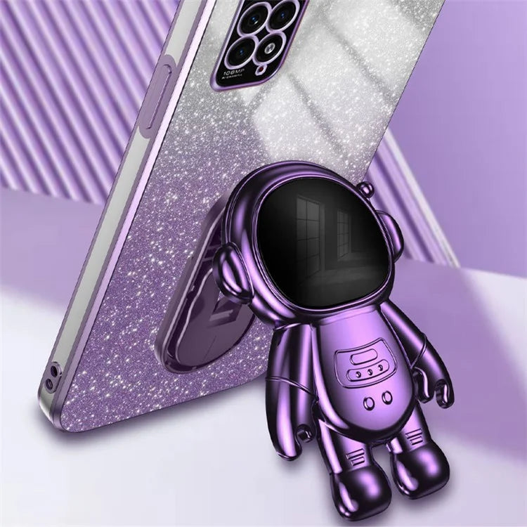 For Xiaomi Redmi Note 11S 4G / Note 11 4G (Qualcomm) Astronaut Kickstand Case PC+TPU Phone Cover