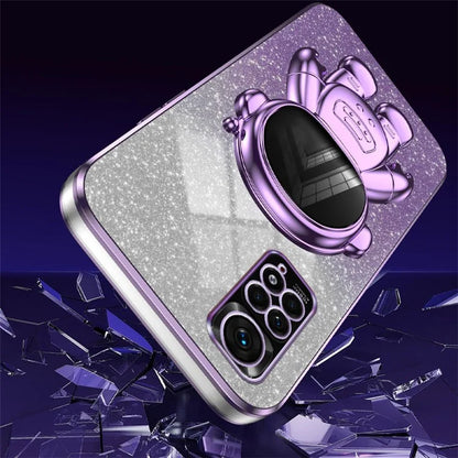 For Xiaomi Redmi Note 11S 4G / Note 11 4G (Qualcomm) Astronaut Kickstand Case PC+TPU Phone Cover