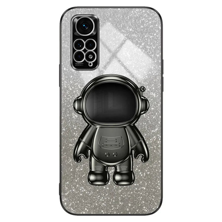 For Xiaomi Redmi Note 11S 4G / Note 11 4G (Qualcomm) Astronaut Kickstand Case PC+TPU Phone Cover