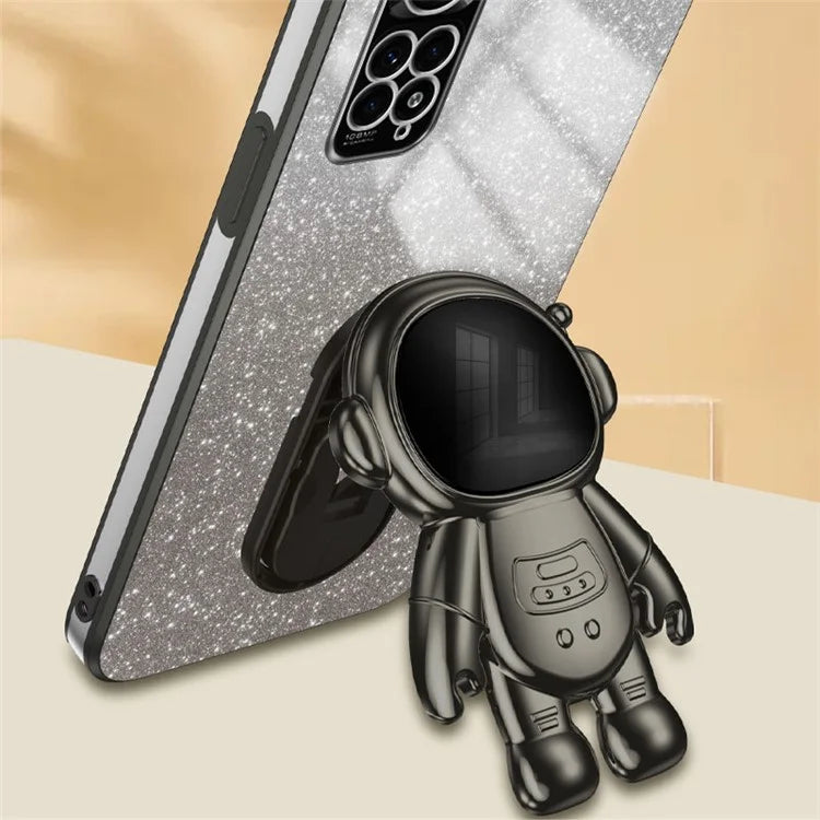For Xiaomi Redmi Note 11S 4G / Note 11 4G (Qualcomm) Astronaut Kickstand Case PC+TPU Phone Cover