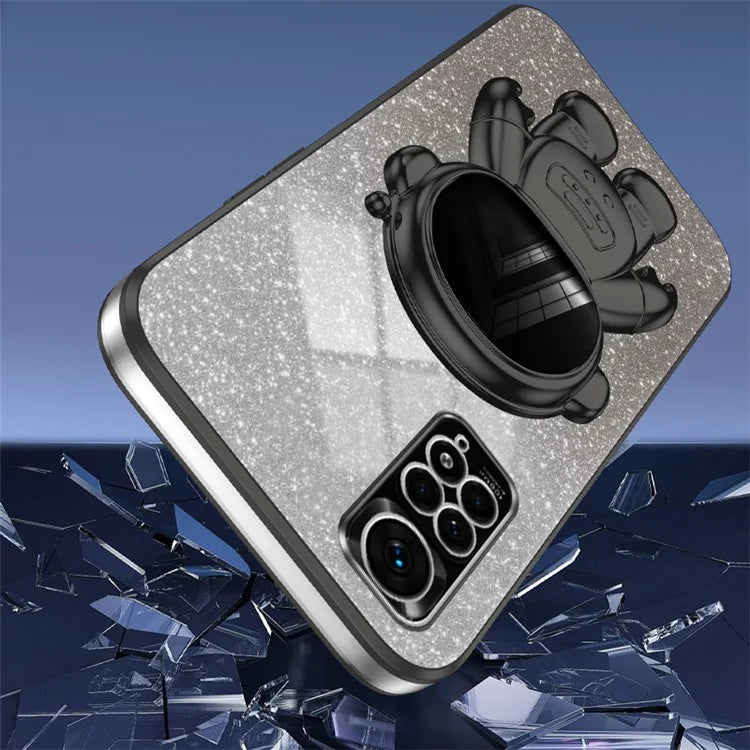 For Xiaomi Redmi Note 11S 4G / Note 11 4G (Qualcomm) Astronaut Kickstand Case PC+TPU Phone Cover