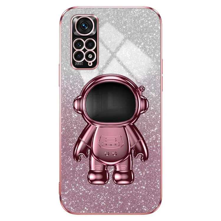 For Xiaomi Redmi Note 11S 4G / Note 11 4G (Qualcomm) Astronaut Kickstand Case PC+TPU Phone Cover