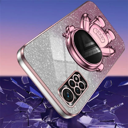 For Xiaomi Redmi Note 11S 4G / Note 11 4G (Qualcomm) Astronaut Kickstand Case PC+TPU Phone Cover
