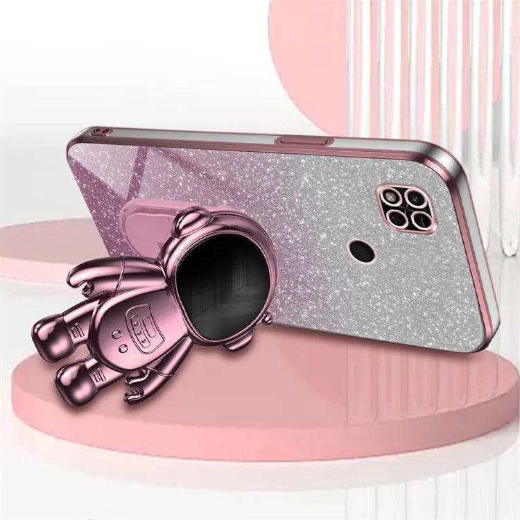 Phone Shell for Xiaomi Redmi 10A Case PC+TPU Anti-scratch Phone Cover with Kickstand