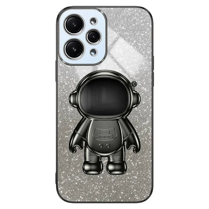 Phone Case for Xiaomi Redmi 12 4G Shockproof PC+TPU Phone Cover with Astronaut Kickstand