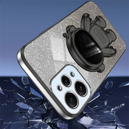 Phone Case for Xiaomi Redmi 12 4G Shockproof PC+TPU Phone Cover with Astronaut Kickstand