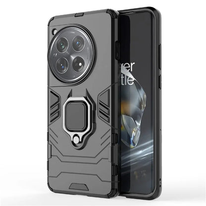 For OnePlus 12 5G Case PC +TPU Phone Cover with Ring Holder Kickstand