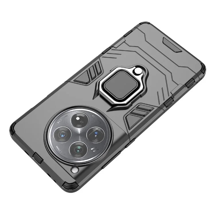 For OnePlus 12 5G Case PC +TPU Phone Cover with Ring Holder Kickstand