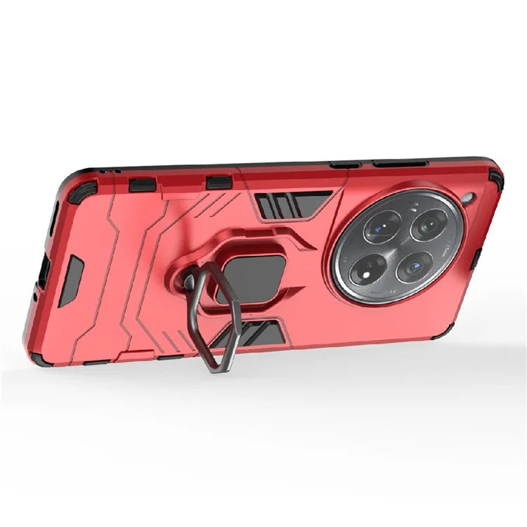 For OnePlus 12 5G Case PC +TPU Phone Cover with Ring Holder Kickstand