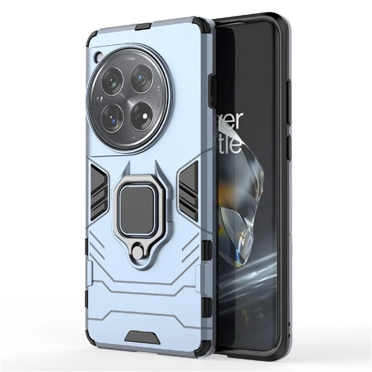 For OnePlus 12 5G Case PC +TPU Phone Cover with Ring Holder Kickstand