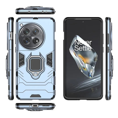 For OnePlus 12 5G Case PC +TPU Phone Cover with Ring Holder Kickstand