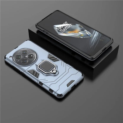 For OnePlus 12 5G Case PC +TPU Phone Cover with Ring Holder Kickstand