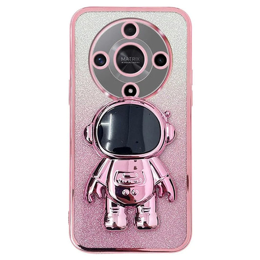 For Honor X9b 5G PC+TPU Phone Case Phone Back Cover with Astronaut Kickstand