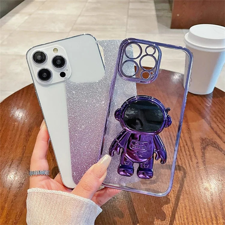 For Honor X9b 5G PC+TPU Phone Case Phone Back Cover with Astronaut Kickstand